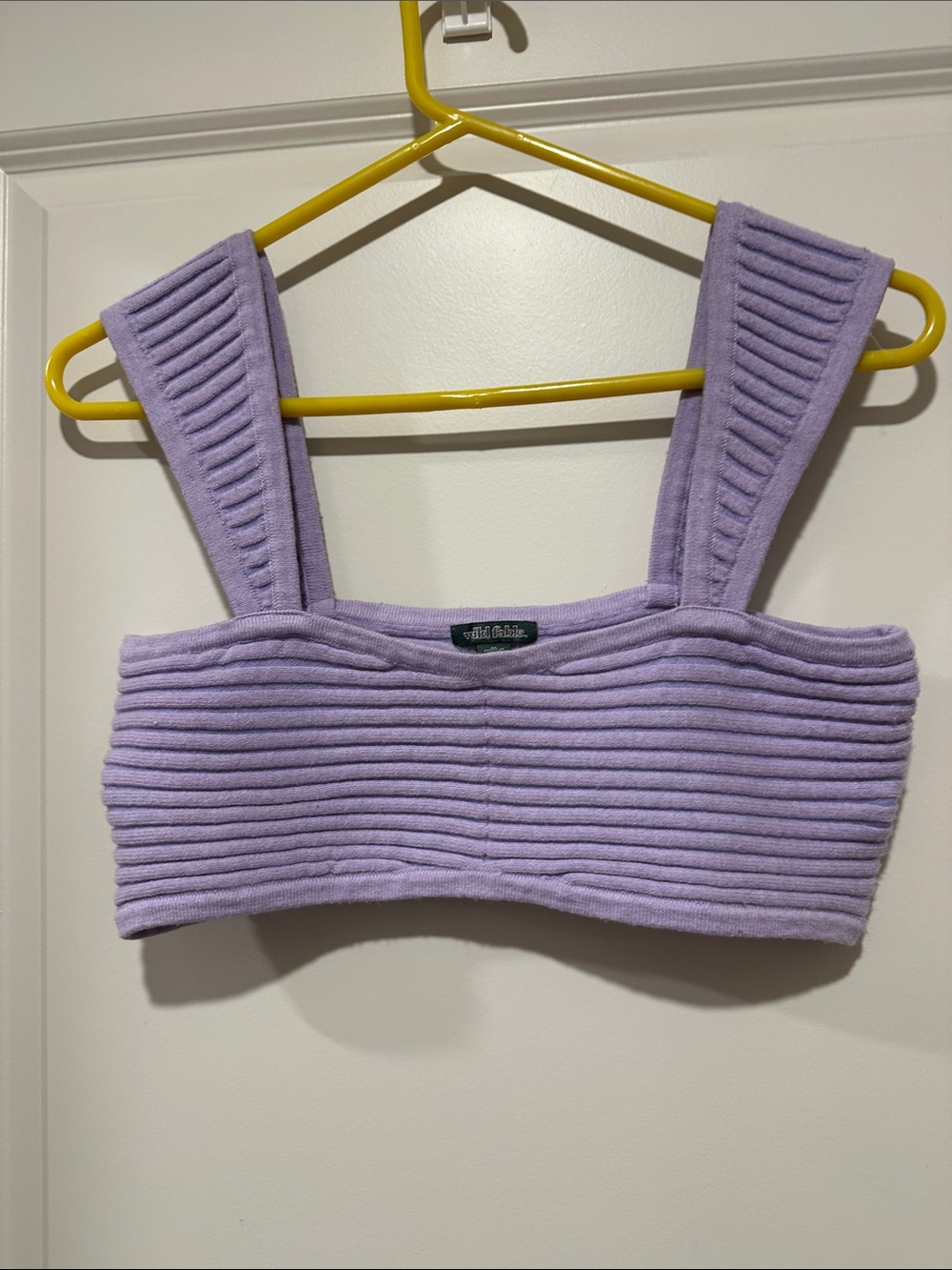 wild fable Pastel Lilac Ribbed Crop Tank